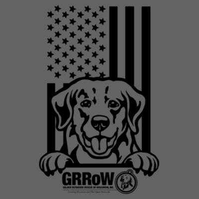 HEAVY COTTON  100% COTTON T SHIRT WITH DTF IMPRINTED RETRIEVER FLAG GRROW LOGO Design