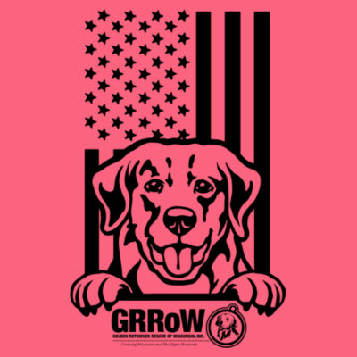 GILDAN® LADIES HEAVY COTTON™ 100% COTTON T-SHIRT DTF IMPRINTED RETRIEVER FLAG GRROW LOGO Design