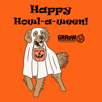HEAVY COTTON  100% COTTON T SHIRT WITH HOWL-A-WEEN DFT IMPRINT IN BLACK Design