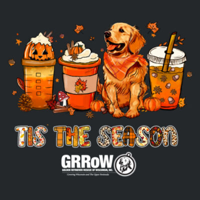 LADIES HEAVY COTTON 100% COTTON T SHIRT WITH "TIS THE SEASON" HALLOWEEN DESIGN WITH WHITE LOGO Design
