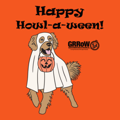 HEAVY COTTON  100% COTTON LONG SLEEVE T SHIRT WITH HOWL-A-WEEN DFT IMPRINT IN BLACK Design