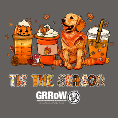 HEAVY COTTON  100% COTTON LONG SLEEVE T SHIRT WITH "TIS THE SEASON" HALLOWEEN DESIGN WITH WHITE LOGO Design