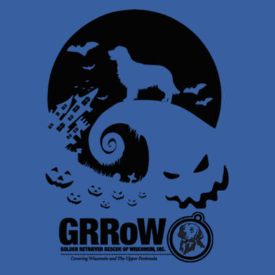 GRRoW Pet Bandana with DTF Printed Halloween Design in Black Design