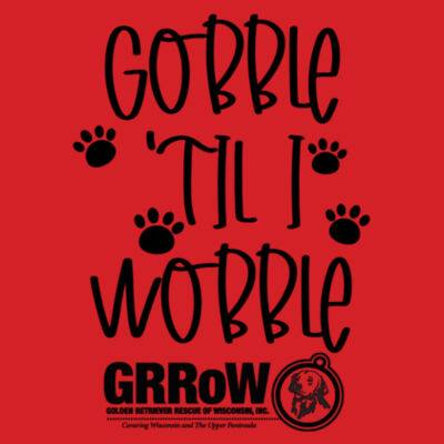 GRROW PET BANDANA WITH DTF PRINTED GOBBLE TIL I WOBBLE DESIGN Design