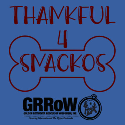 GRRoW PET BANDANA WITH DTF PRINTED THANKFUL 4 SNACKS DESIGN Design