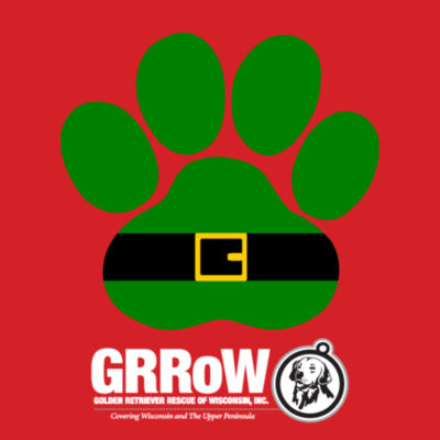 GRRoW PET BANDANA WITH DTF PRINTED CHRISTMAS ELF PAW DESIGN Design