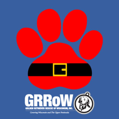 GRRoW PET BANDANA WITH DTF PRINTED CHRISTMAS SANTA PAW DESIGN Design