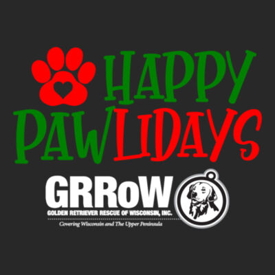 GRRoW PET BANDANA WITH DTF PRINTED HAPPY PAWLIDAYS DESIGN Design