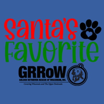 GRRoW PET BANDANA WITH DTF PRINTED SANTA'S FAVORITE DESIGN Design