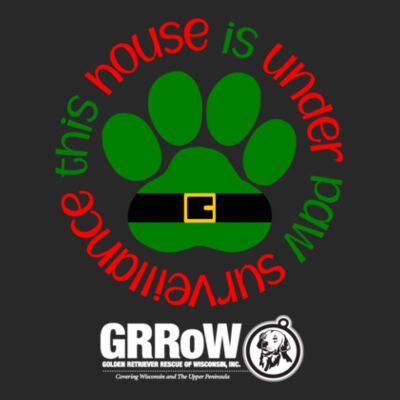 GRRoW PET BANDANA WITH DTF PRINTED UNDER PAW SURVEILLANCE ELF DESIGN Design