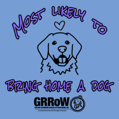 HEAVY BLEND CREWNECK SWEATSHIRT WITH "MOST LIKELY TO BRING HOME A DOG" DESIGN IN BLACK Design