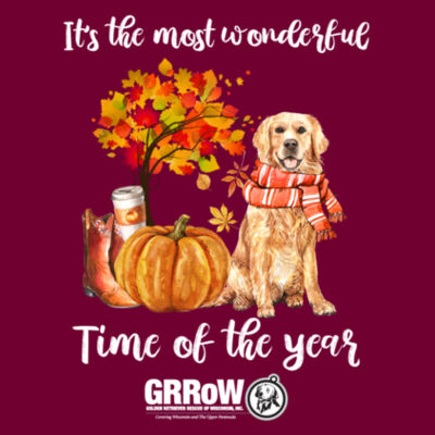 GRRoW Adult 2 Pocket Apron with "It's The Most Wonderful Time of the Year" in White Design