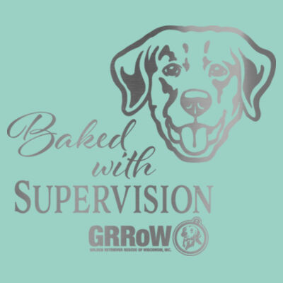 9" X 13" ALUMINUM CAKE PAN WITH LID with "Baked with Supervision" Design and GRRoW Logo Design