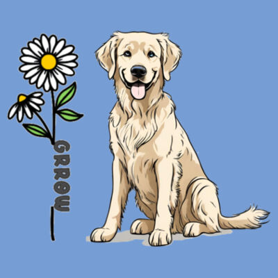 GILDAN® LADIES HEAVY COTTON™ 100% COTTON T-SHIRT DTF IMPRINTED GRRoW DAISY Design