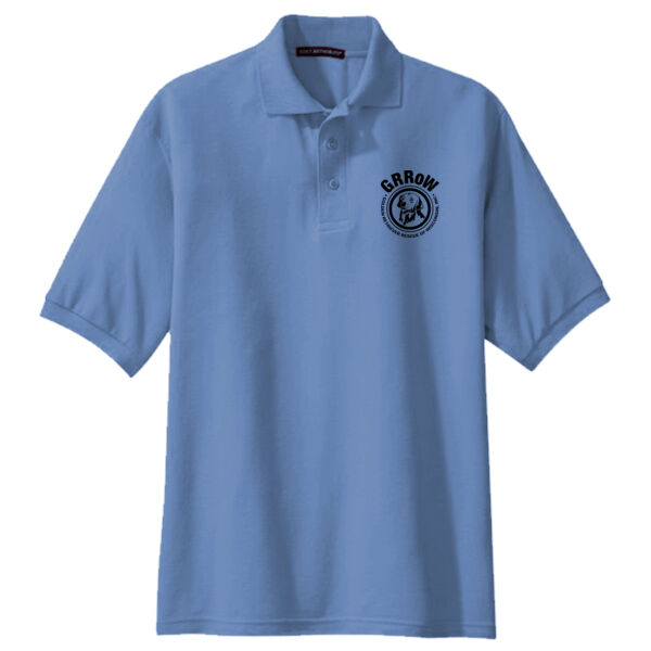Silk Touch Polo Shirt with DTF Imprinted GRRoW Logo Thumbnail