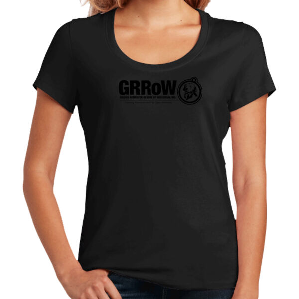 DISTRICT ® WOMEN’S FLEX SCOOP NECK TEE WITH GRRoW DTF LOGO Thumbnail