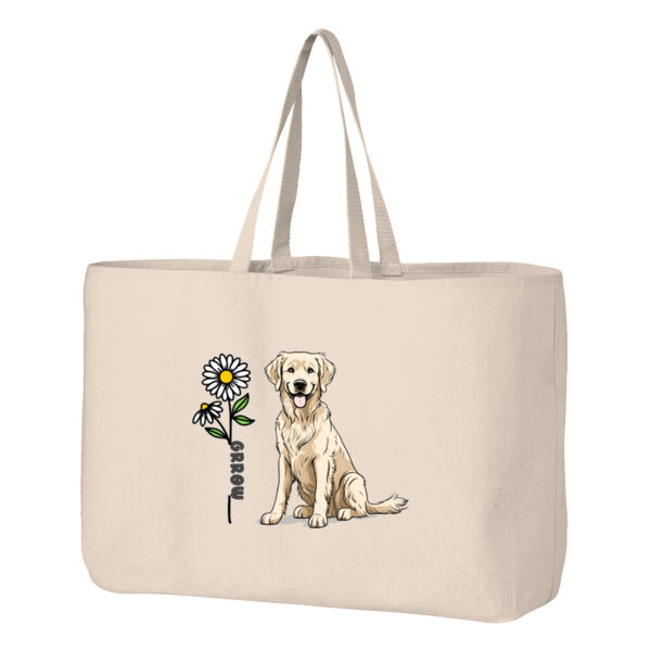 Port Authority® - Ideal Twill Jumbo Tote w/ DTF Print GRRoW Daisy Thumbnail